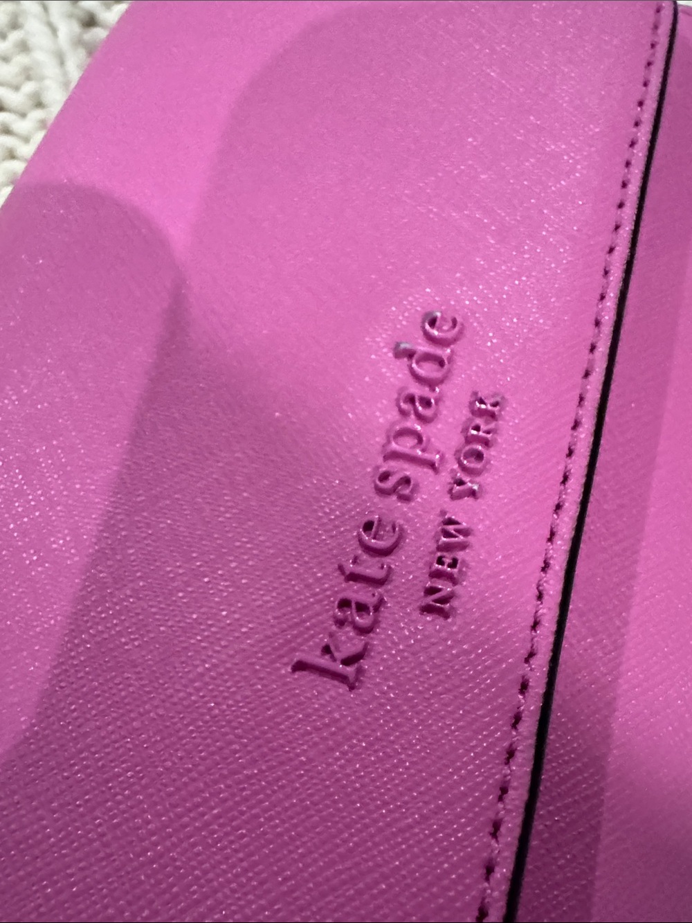 kate spade hot pink leather crossbody wallet EUC CLEAN - Picture 8 of 13